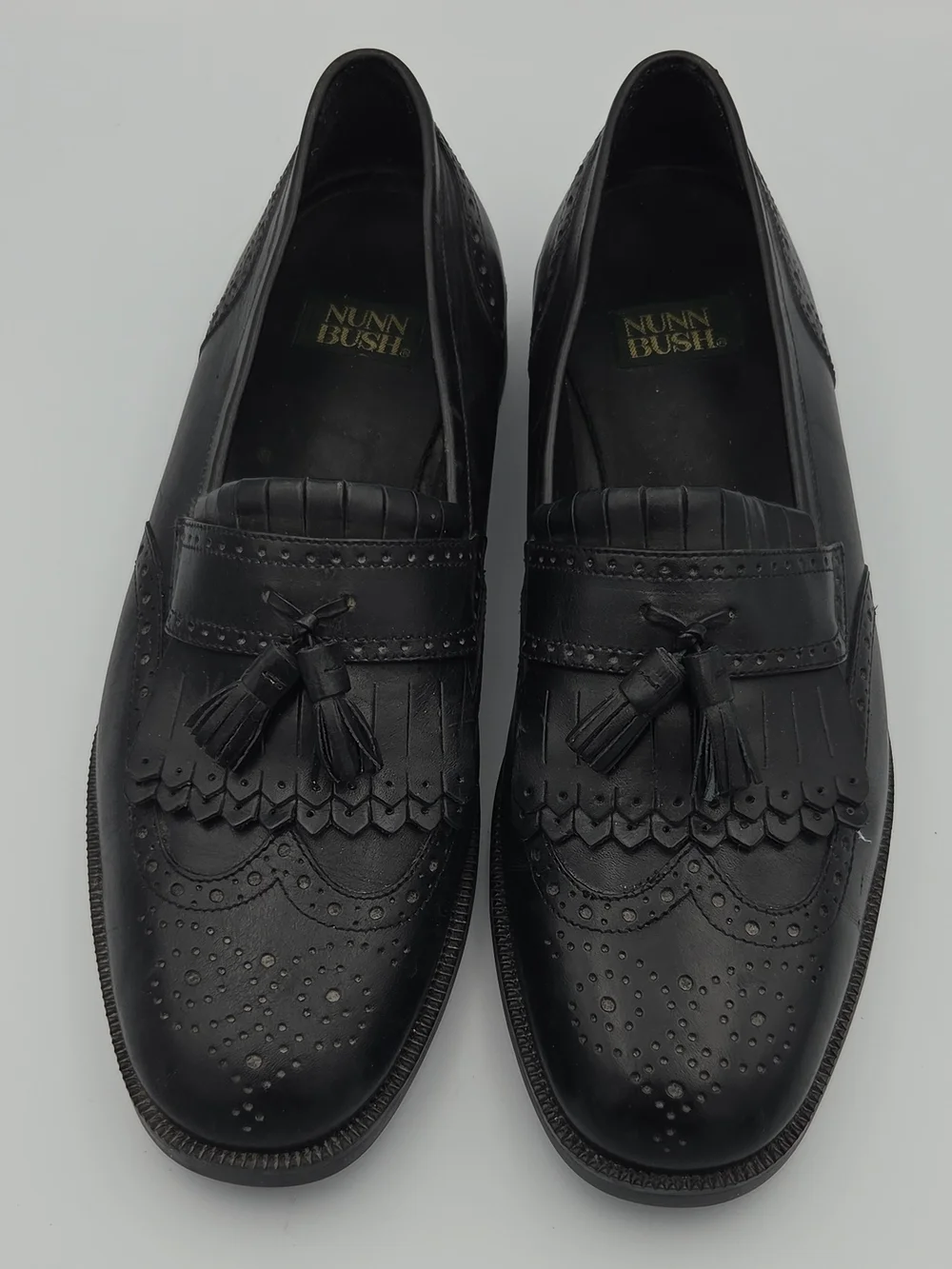 Nunn Bush Men’s Black Tassel Kiltie Loafers Size 12W